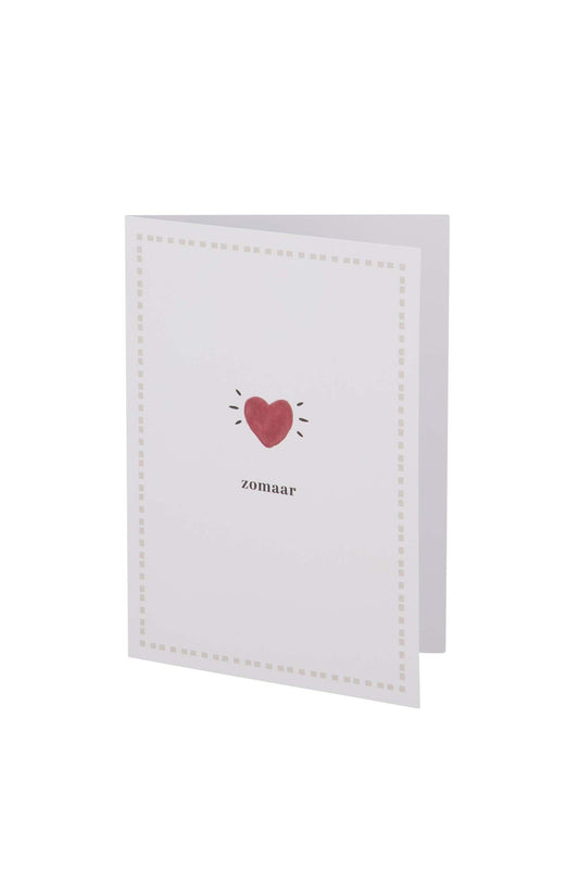 Zusss | Wenskaart zomaar wit/rood