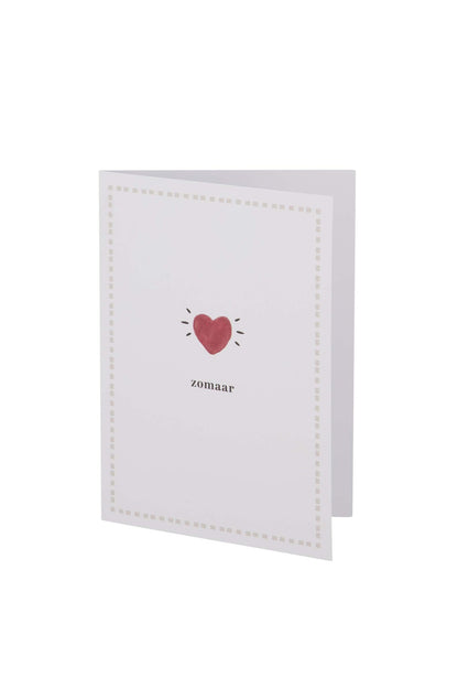 Zusss | Wenskaart zomaar wit/rood