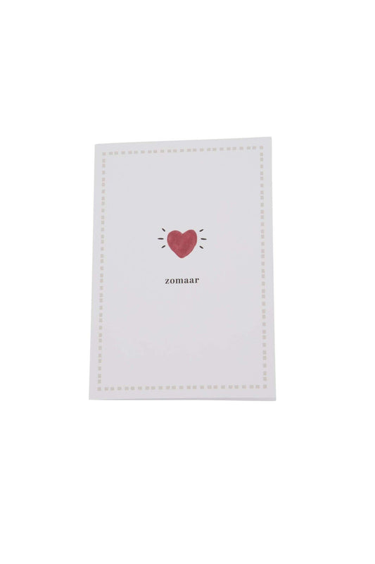 Zusss | Wenskaart zomaar wit/rood