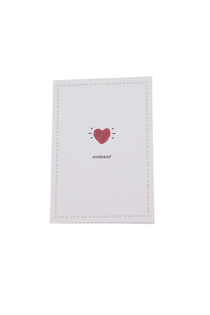 Zusss | Wenskaart zomaar wit/rood