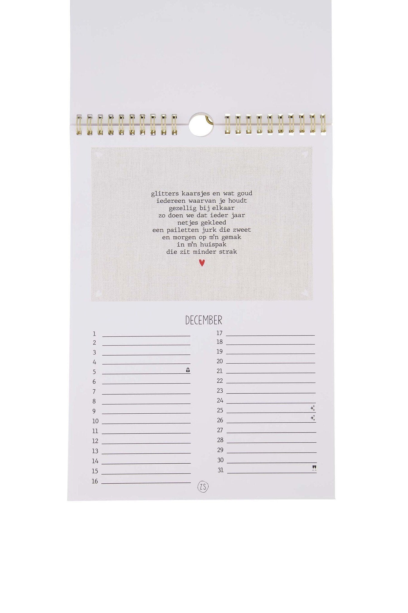 Zusss | Verjaardagskalender linnen