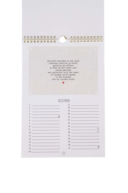 Zusss | Verjaardagskalender linnen