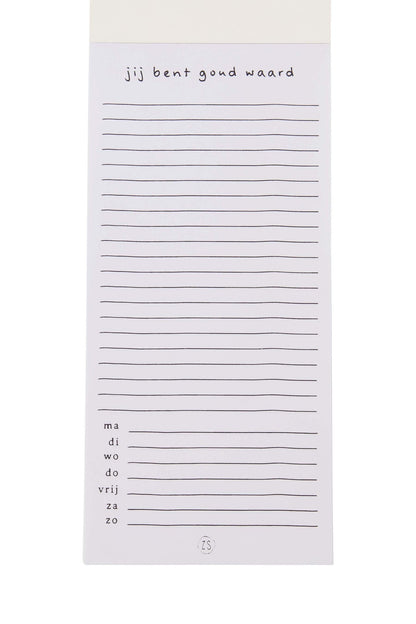 Zusss | Notitieblok boodschappen linnen