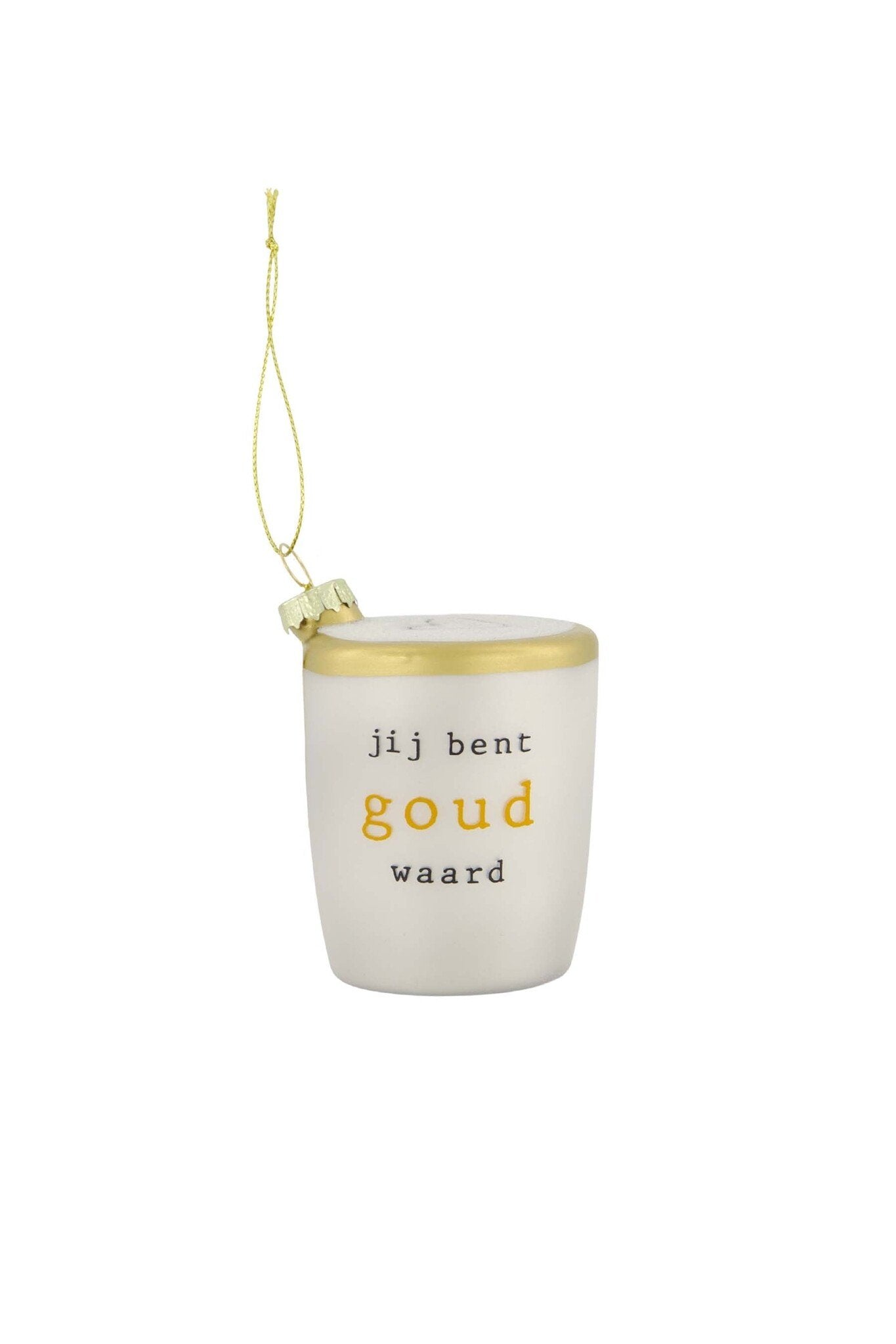 Zusss | Kerstornament koffiekopje wit