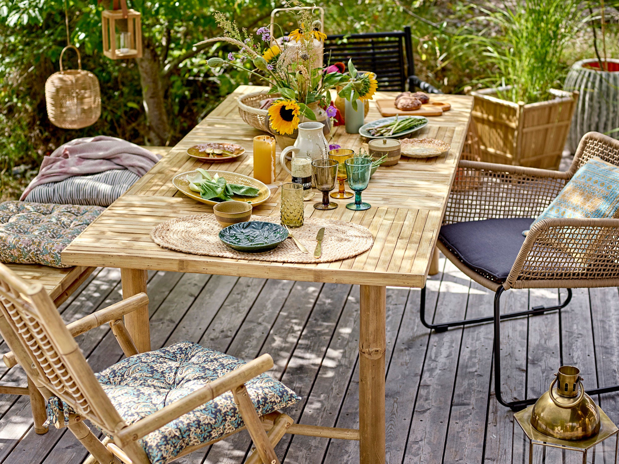 Bloomingville Eettafel Sole bamboe 200cm