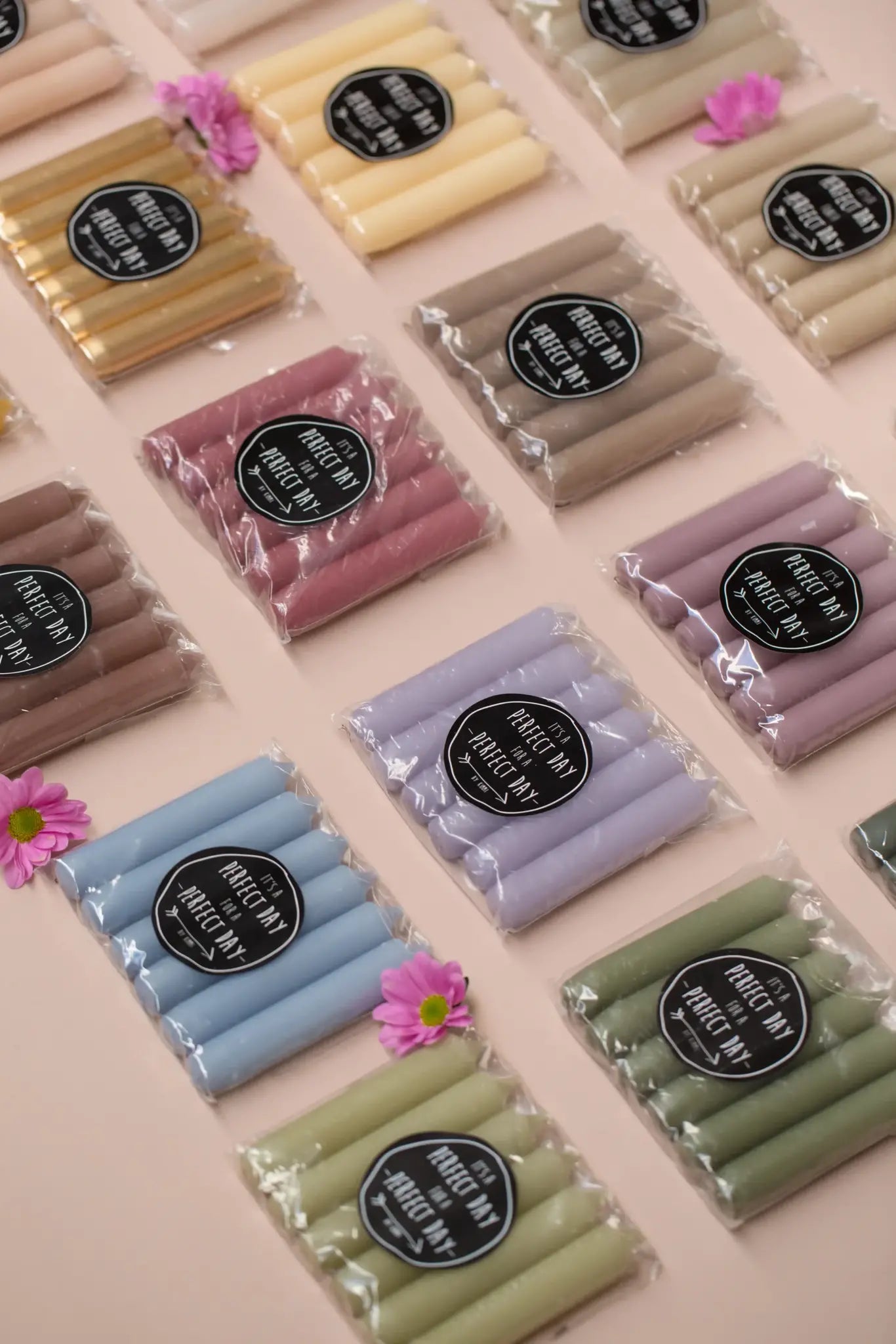 Rustiklys | Korte dinerkaarsjes grape (6st)