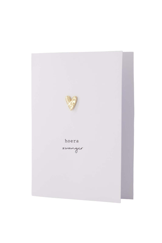 Zusss | Grußkartenbrosche Hurra schwanger