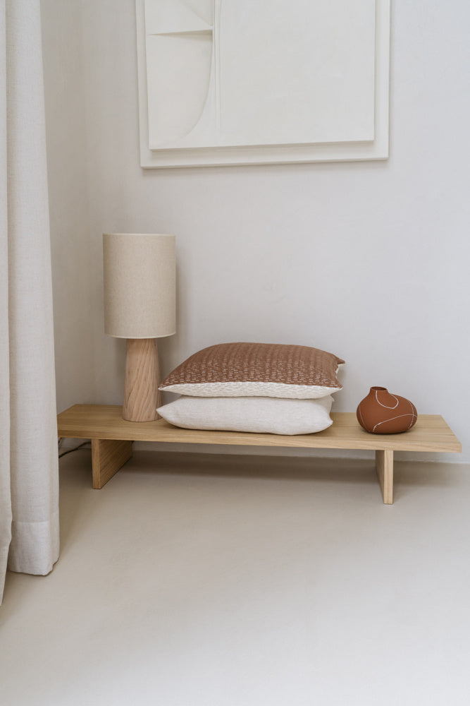 Studio Femme Home Tafellamp Fay Linnen kap en houten voet