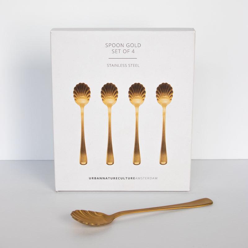 Urban Nature Culture Lepeltjes goud set van 4