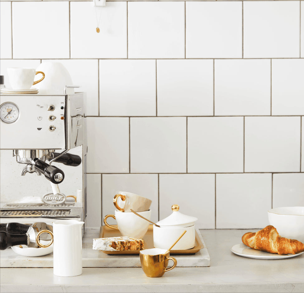 UNC | Good Morning Espressokopjes goud Set 4 stuks
