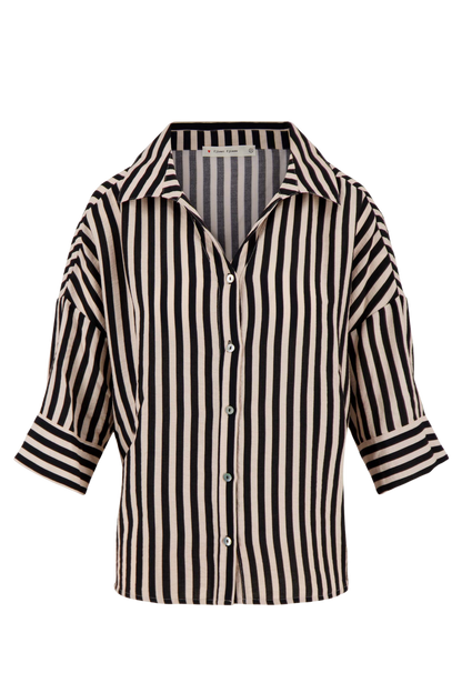 Zusss | Blouse streep zwart