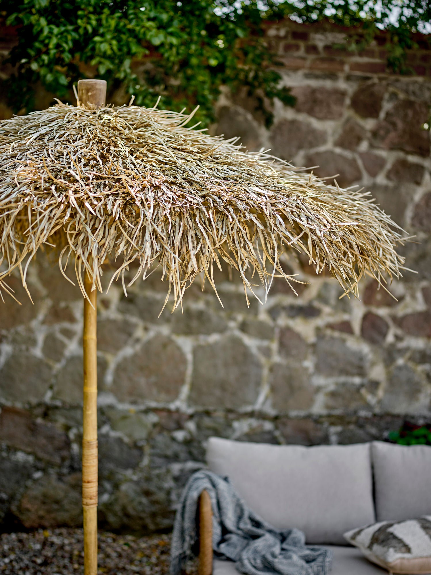 Bloomingville Noia Parasol, Nature, Bamboo