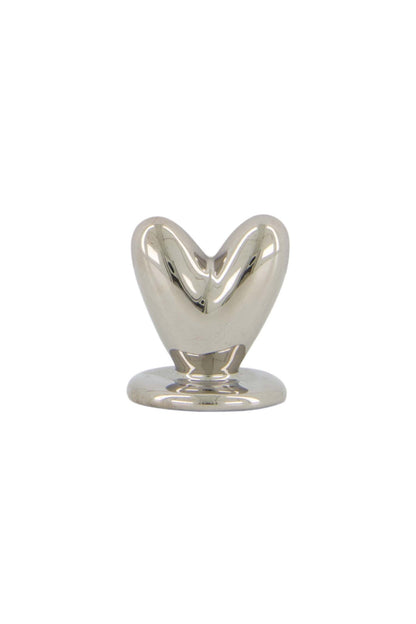 Zusss | Kaartenstandaard keramiek hartje zilver