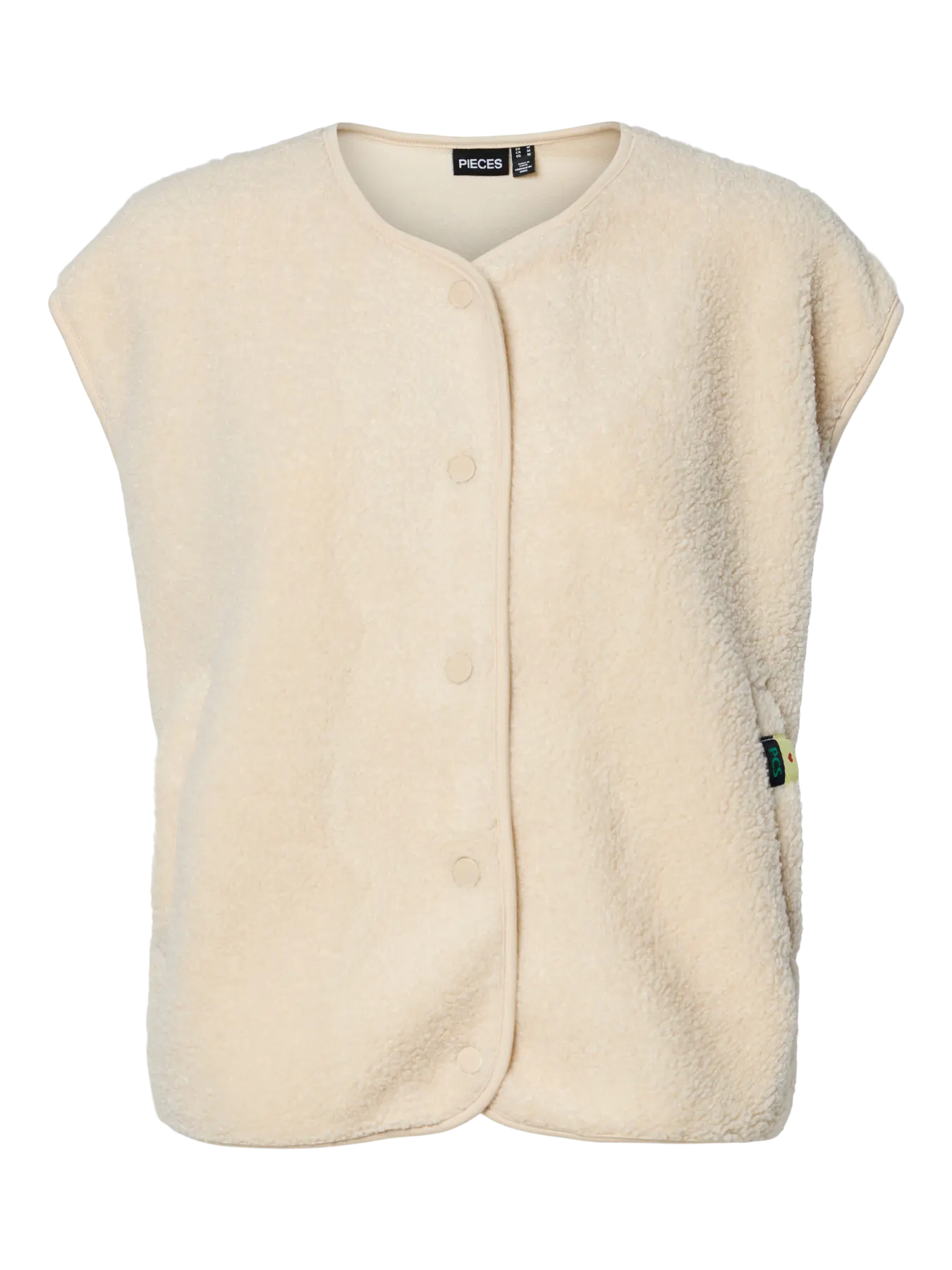 Pieces | Teddy gilet birch