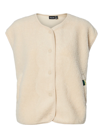Pieces | Teddy gilet birch