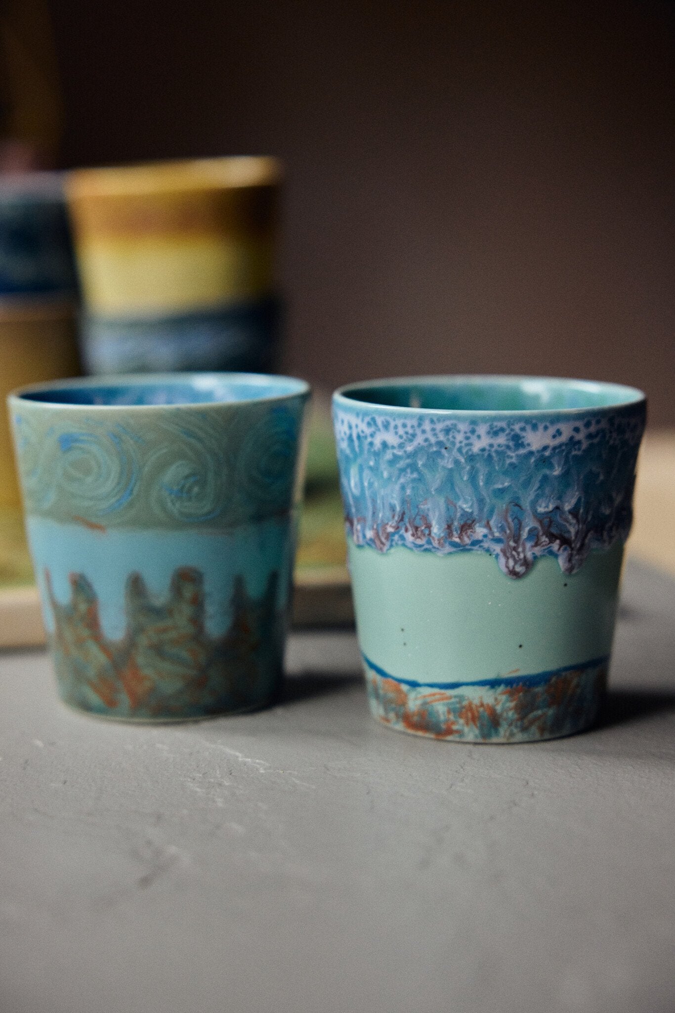 PRE ORDER HK Living | 70's servies Van Gogh koffiekopje self portrait set van 2