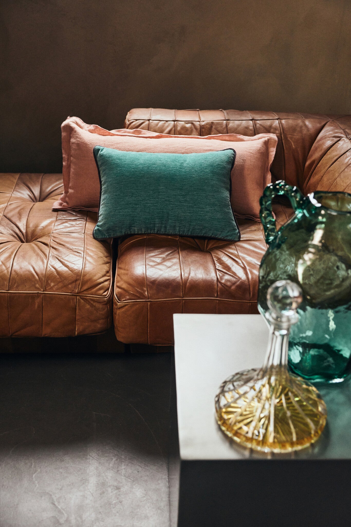 HK Living | Kussen velvet deep sea 50x35cm