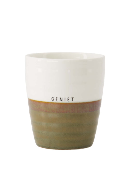 Zusss | Koffiemok geniet wit/groen