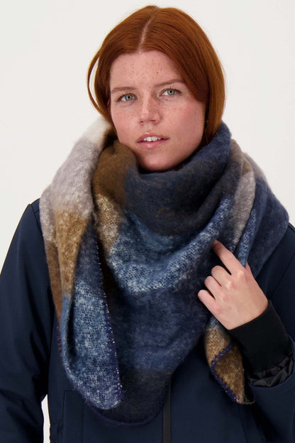 Zusss | Sjaal triangle met ruit navy