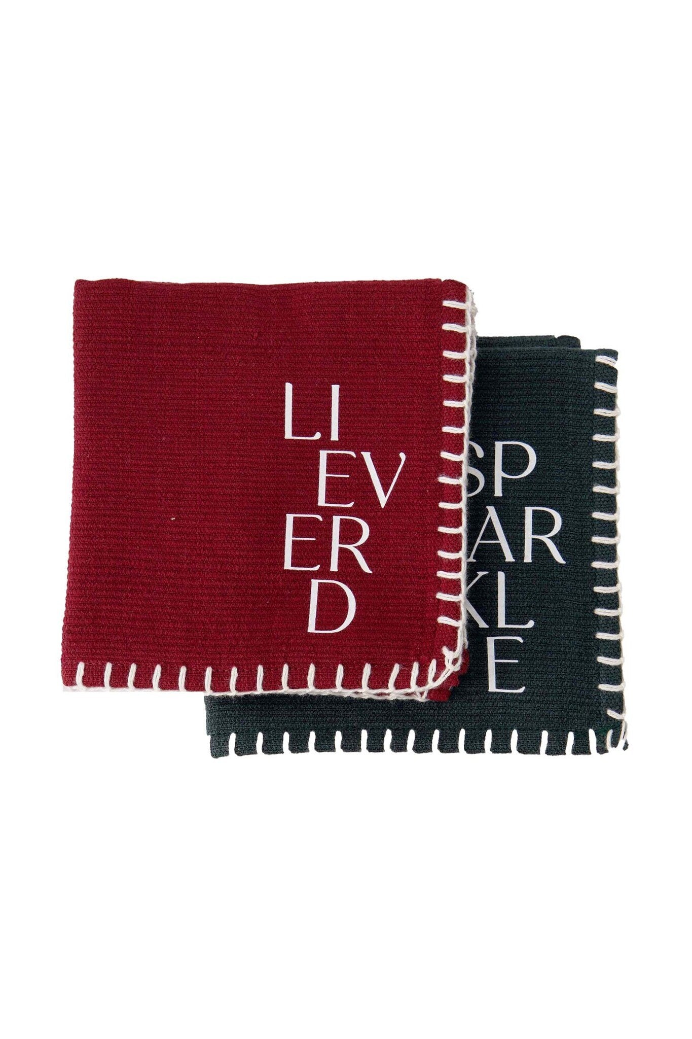 Zusss | Vaatdoekjes Lieverd rood donkergroen | Set2