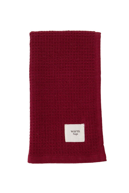 Zusss | Gästehandtuch Warme Umarmungen Dunkelrot