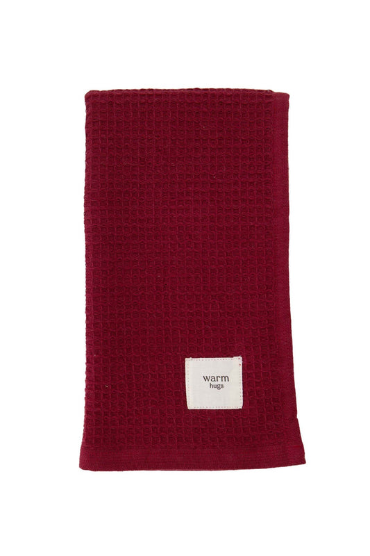 Zusss | Gästehandtuch Warme Umarmungen Dunkelrot