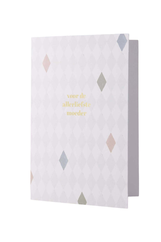 Zusss | Wenskaart liefste mama wit/goud