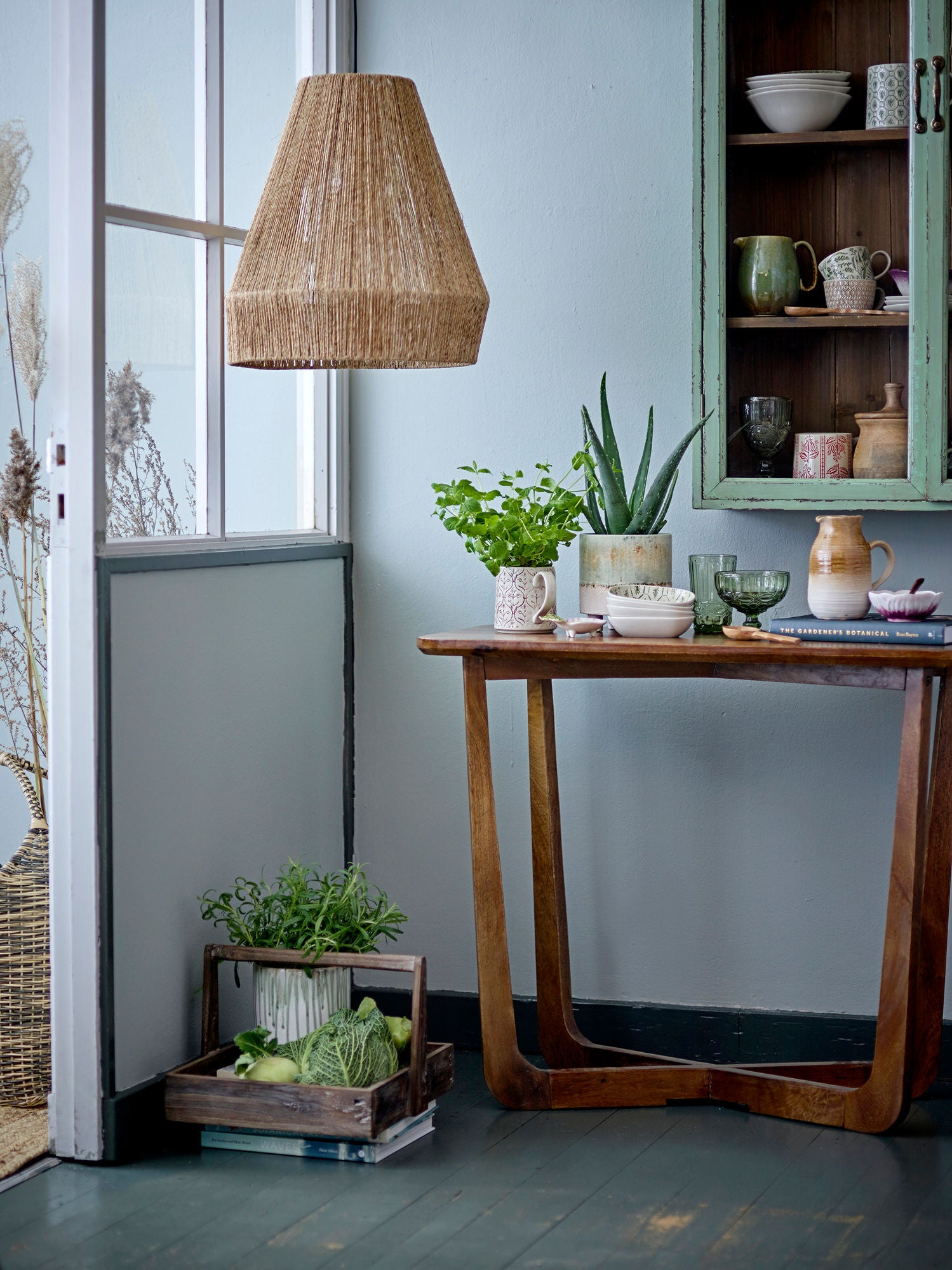 Bloomingville Vitrinekast Hazem oud groen