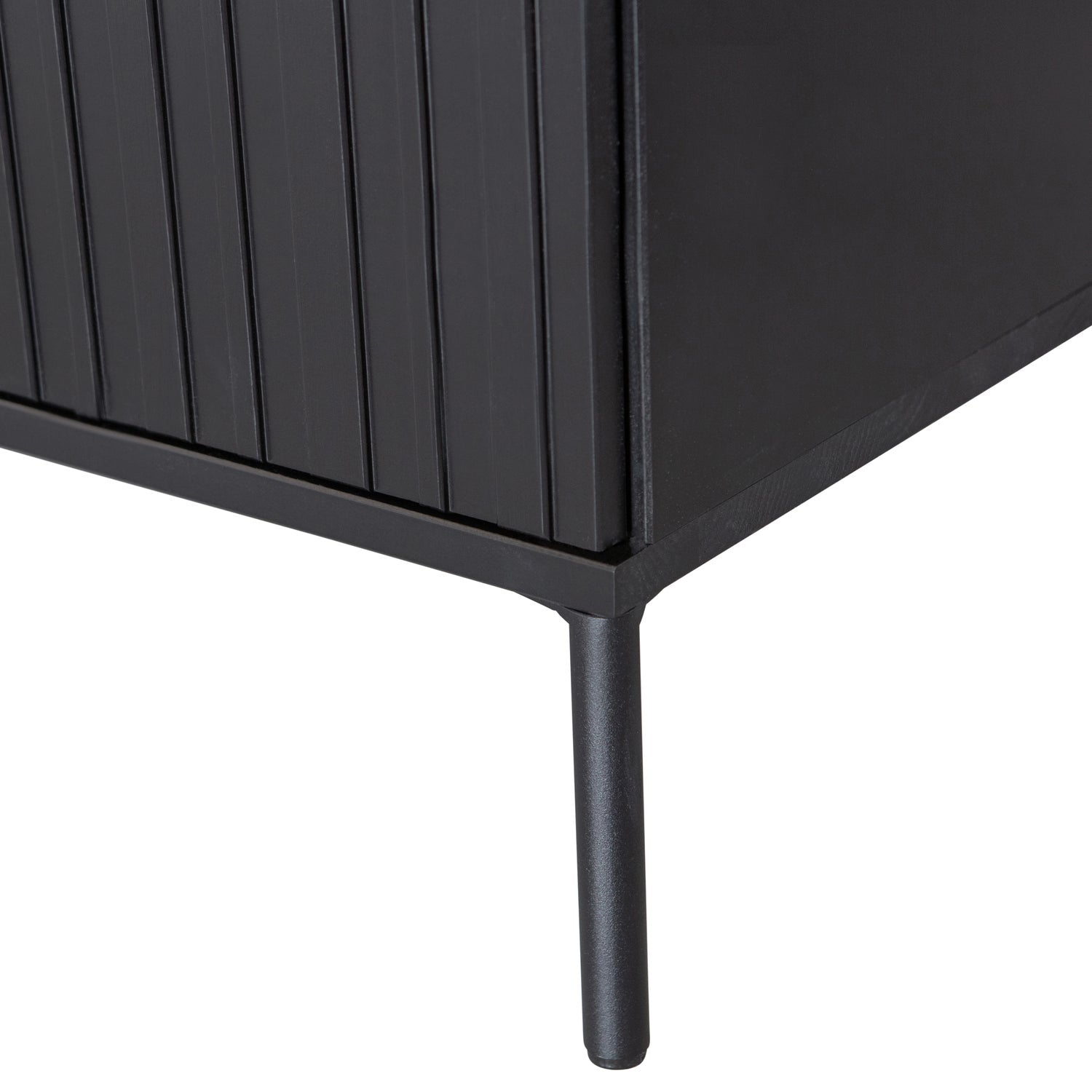 Woood New Gravure TV Meubel 100 cm grenen zwart