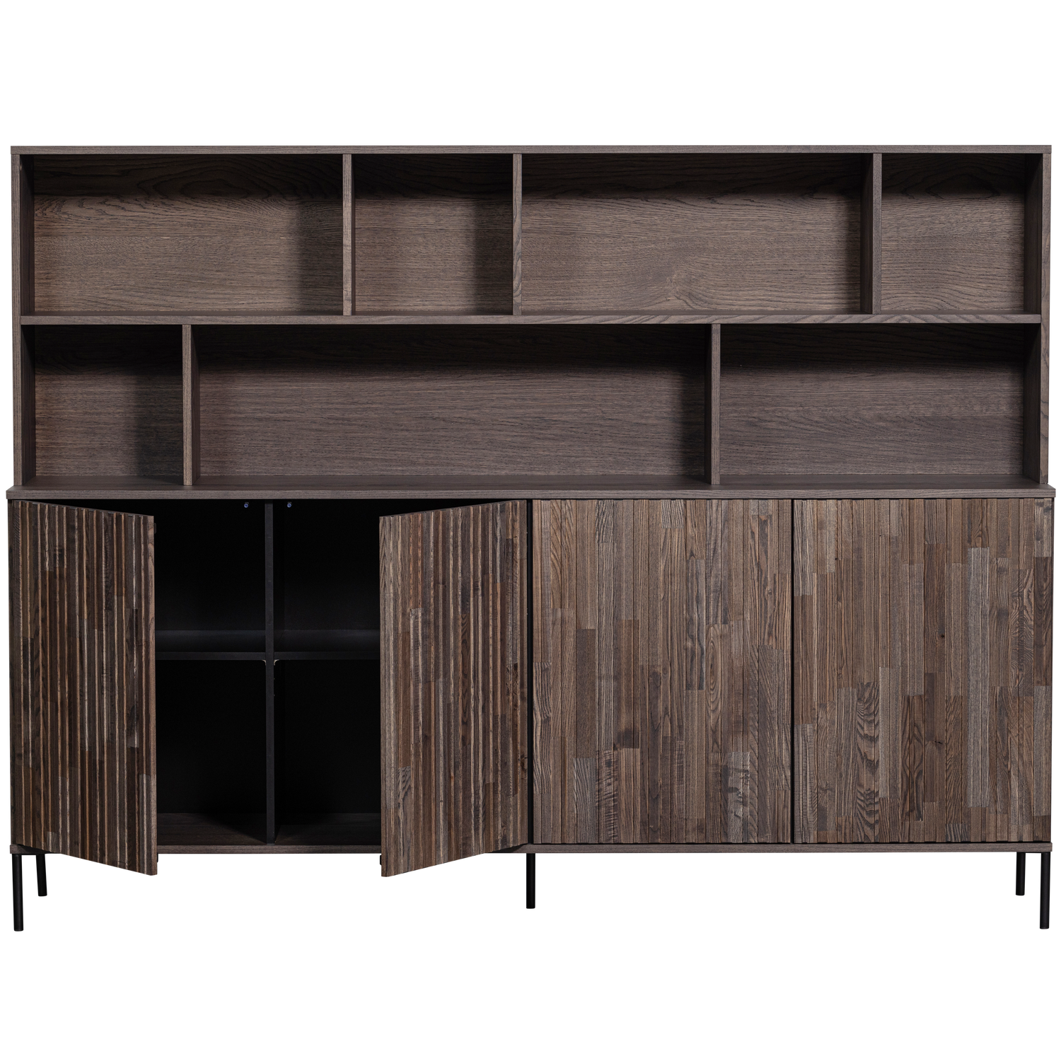 Woood New Gravure Wandkast essen espresso