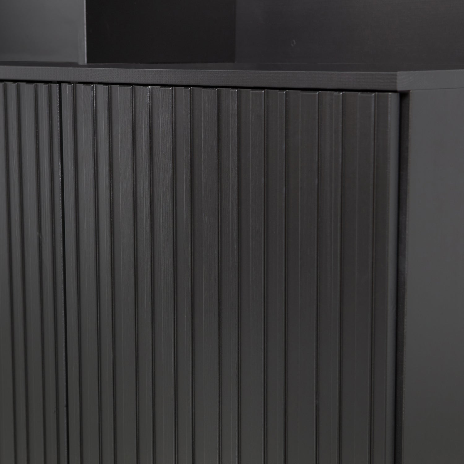 Woood New Gravure Wandkast grenen zwart