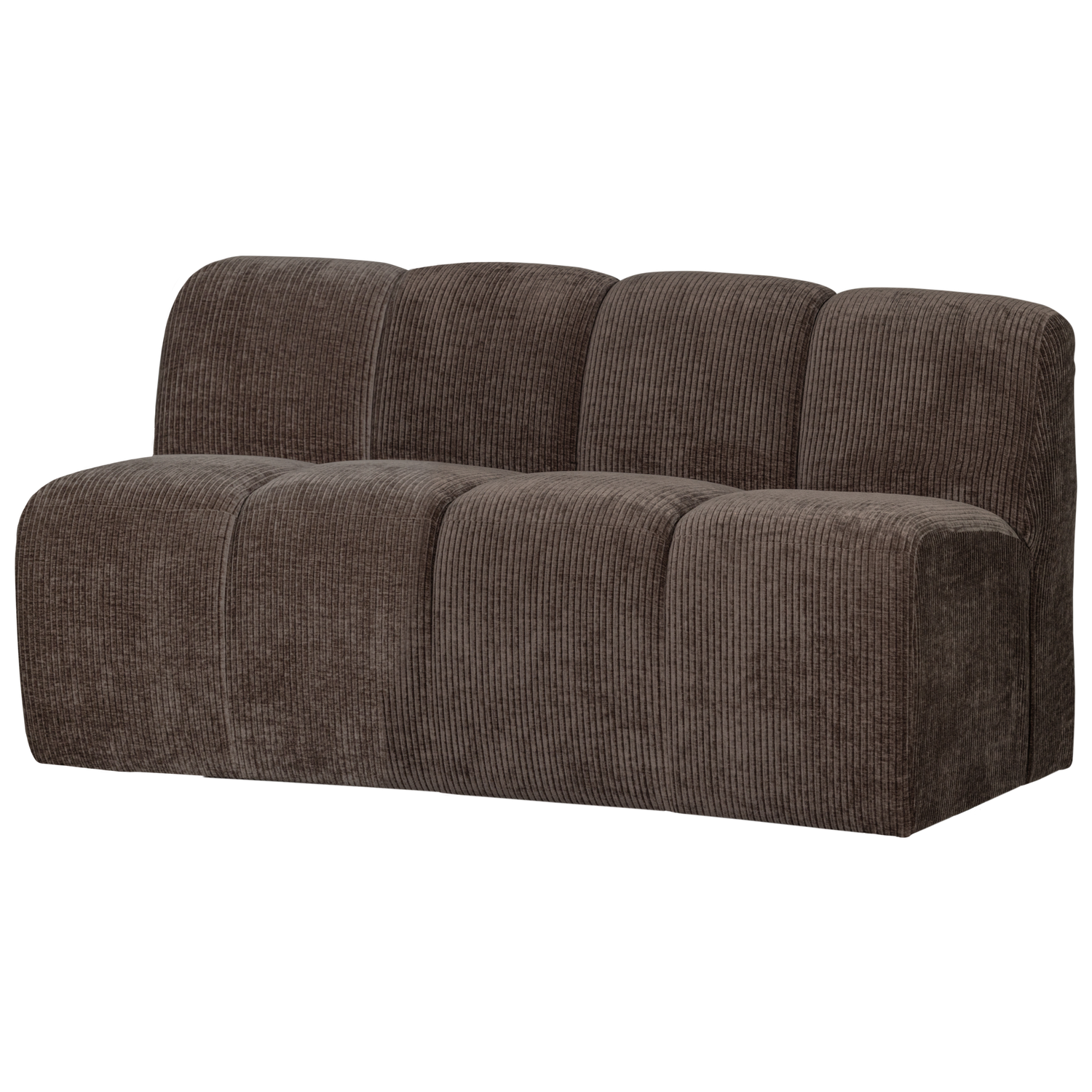 Woood Mojo Eetbank met rugleuning 164cm Ribstof bruin