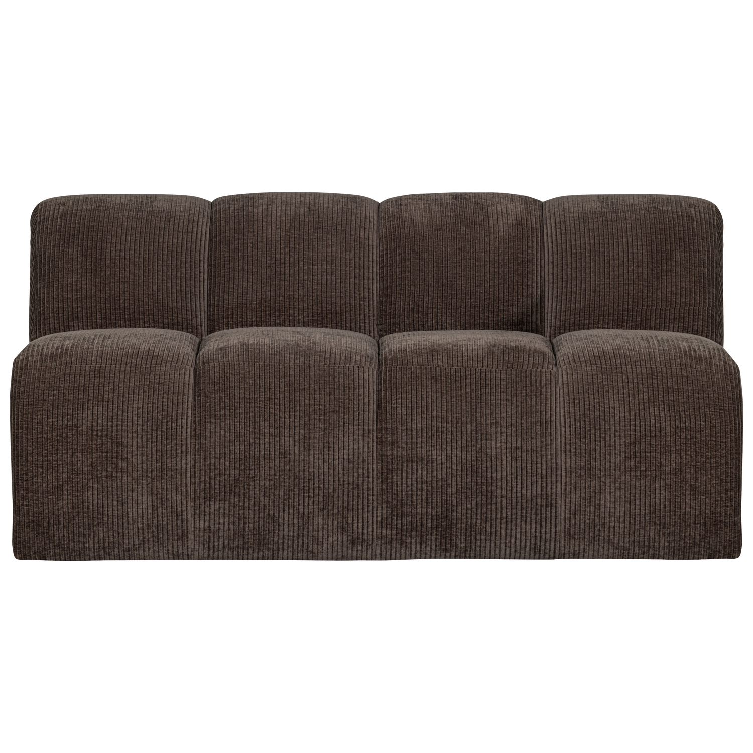 Woood Mojo Eetbank met rugleuning 164cm Ribstof bruin