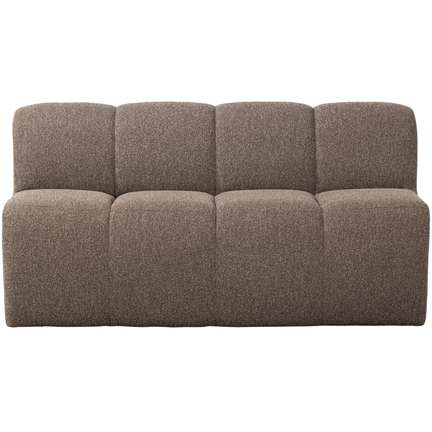 Woood Mojo Eetbank met rugleuning 164cm Boucle bruin melange