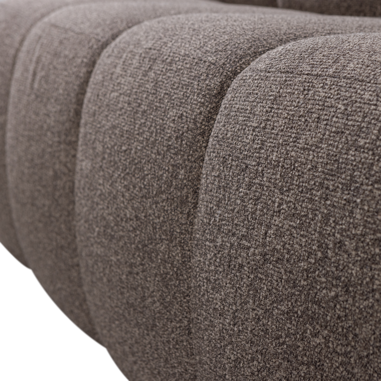 Woood Mojo Eetbank met rugleuning 164cm Boucle bruin melange
