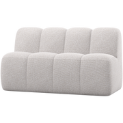 Woood Mojo Eetbank met rugleuning 164cm Boucle ecru melange