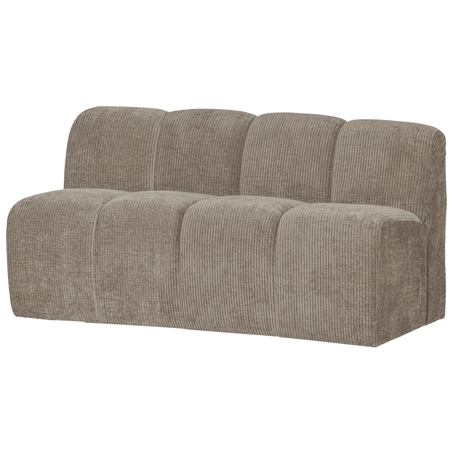 Woood Mojo Eetbank met rugleuning 164cm Ribstof donkerzand