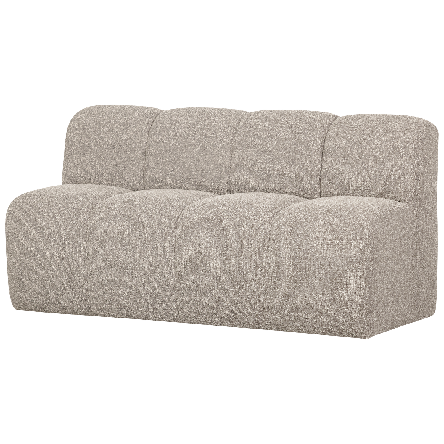 Woood Mojo Eetbank met rugleuning 164cm Boucle beige melange