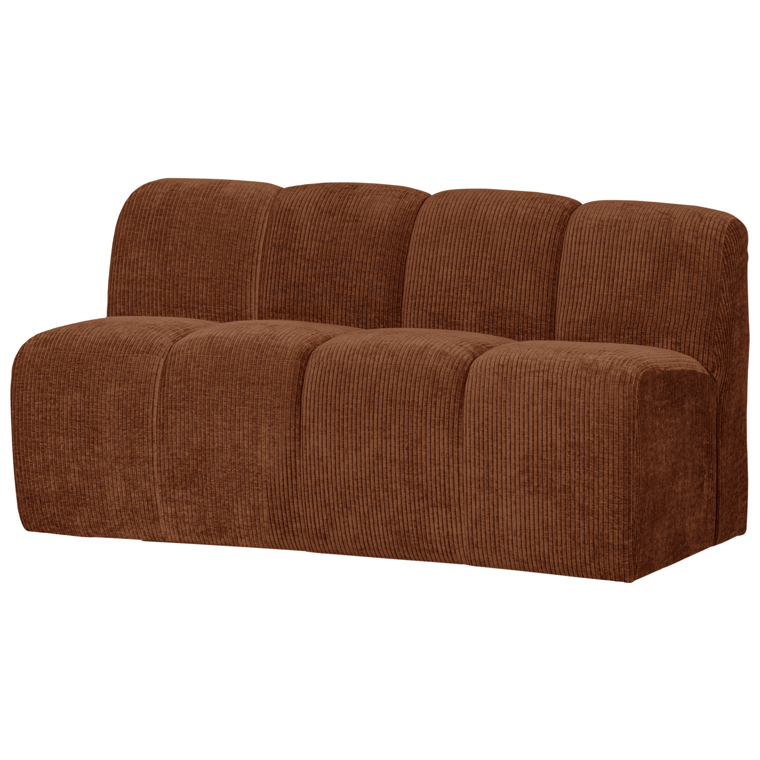 Woood Mojo Eetbank met rugleuning 164cm Ribstof Roestbruin