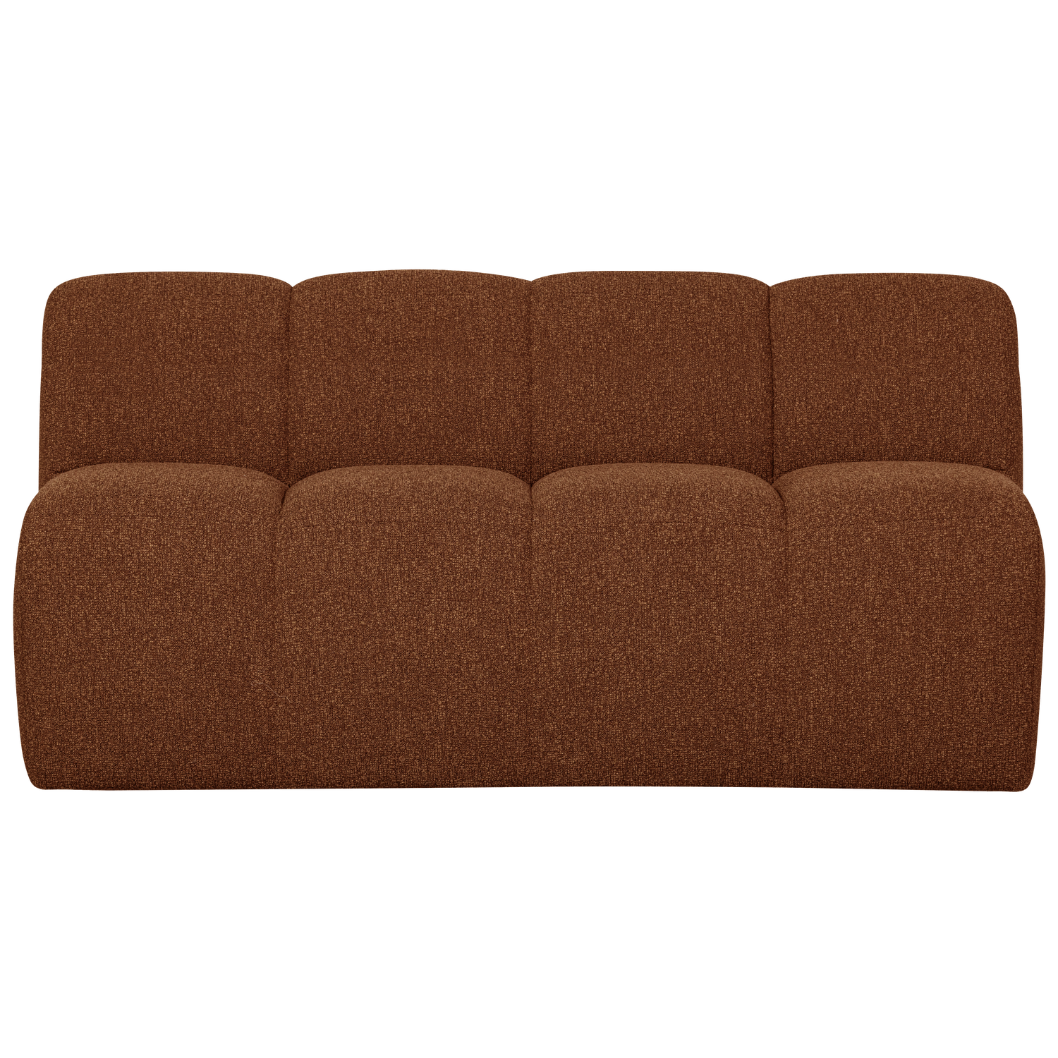 Woood Mojo Eetbank met rugleuning 164cm Boucle roestbruin melange