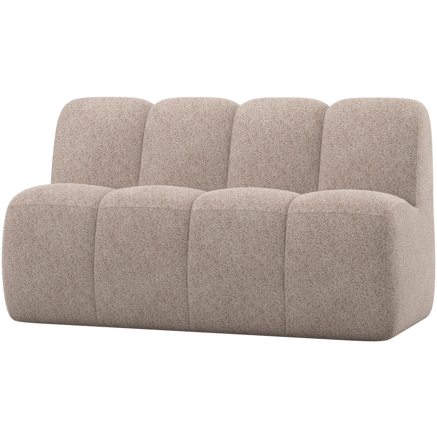 Woood Mojo Eetbank met rugleuning 164cm Wollig Donkerzand
