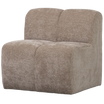 Woood Mojo Eetbank 84cm met rugleuning ribstof donkerzand