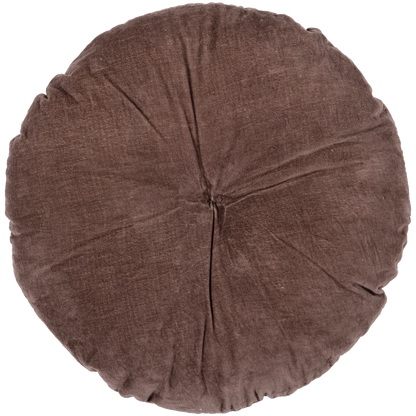 Wood | Aziz Kissen, braun, rund, 36 cm