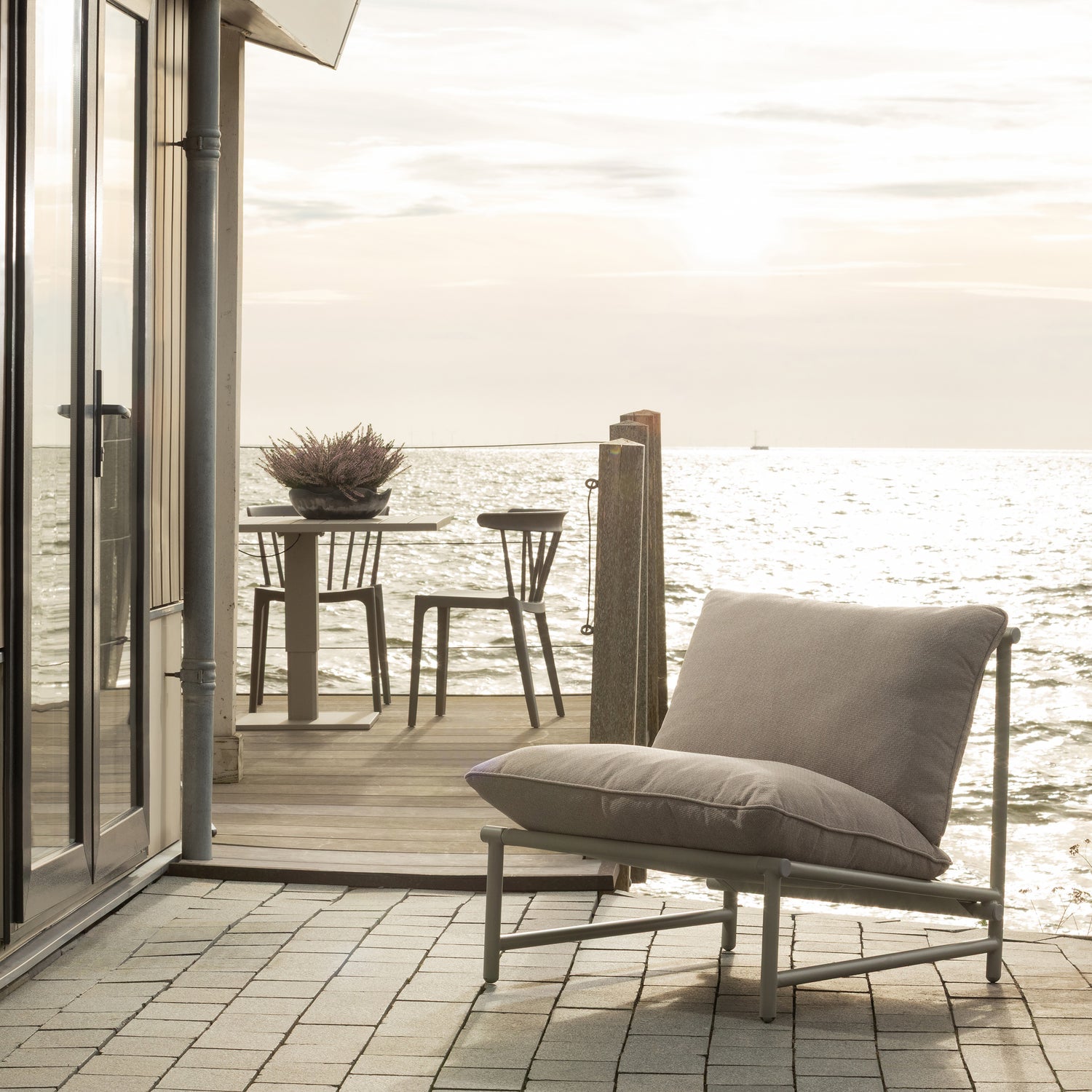 Woood Elvo tuin loungestoel zand