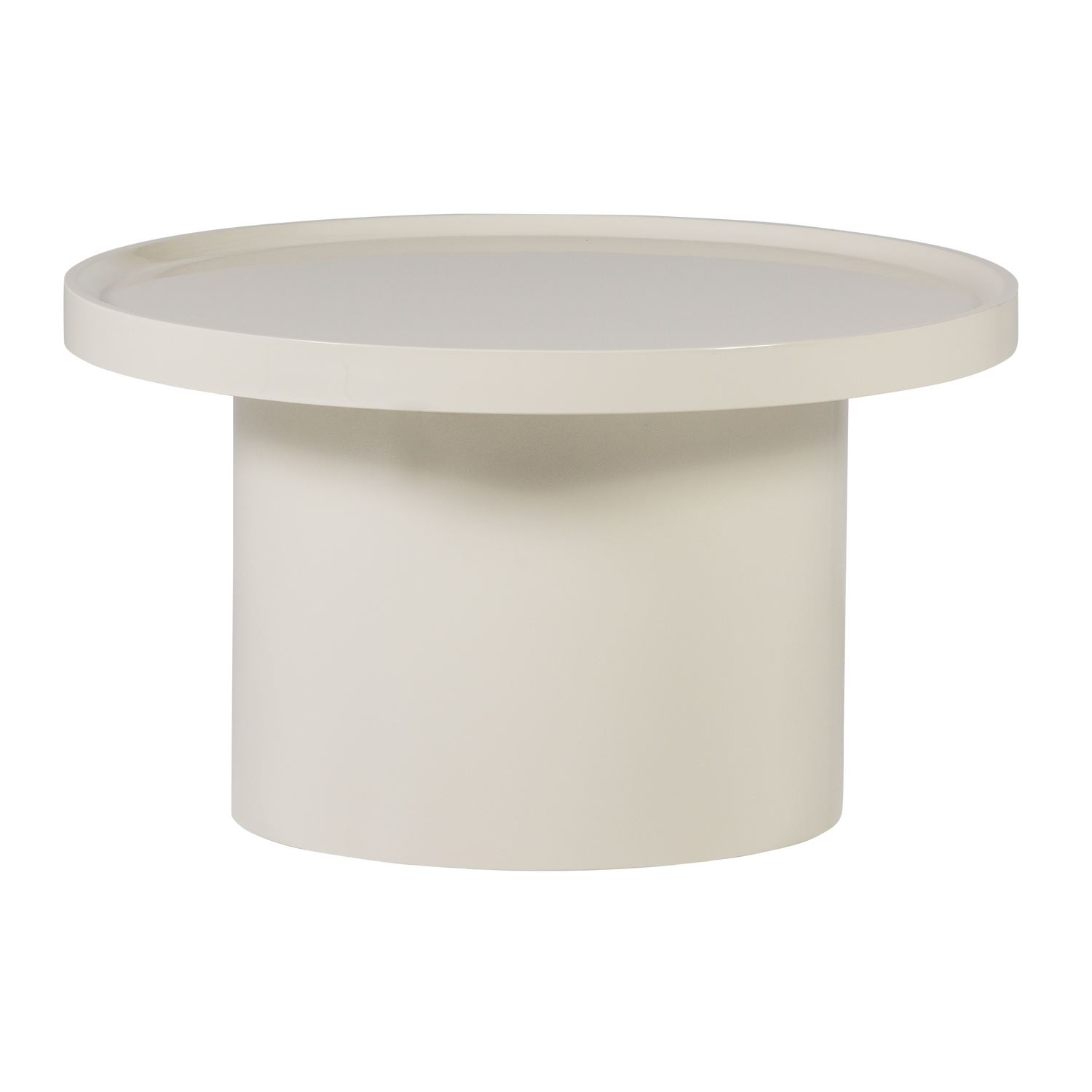 Woood Veluna Bijzettafel Hoogglans Zand 70cm
