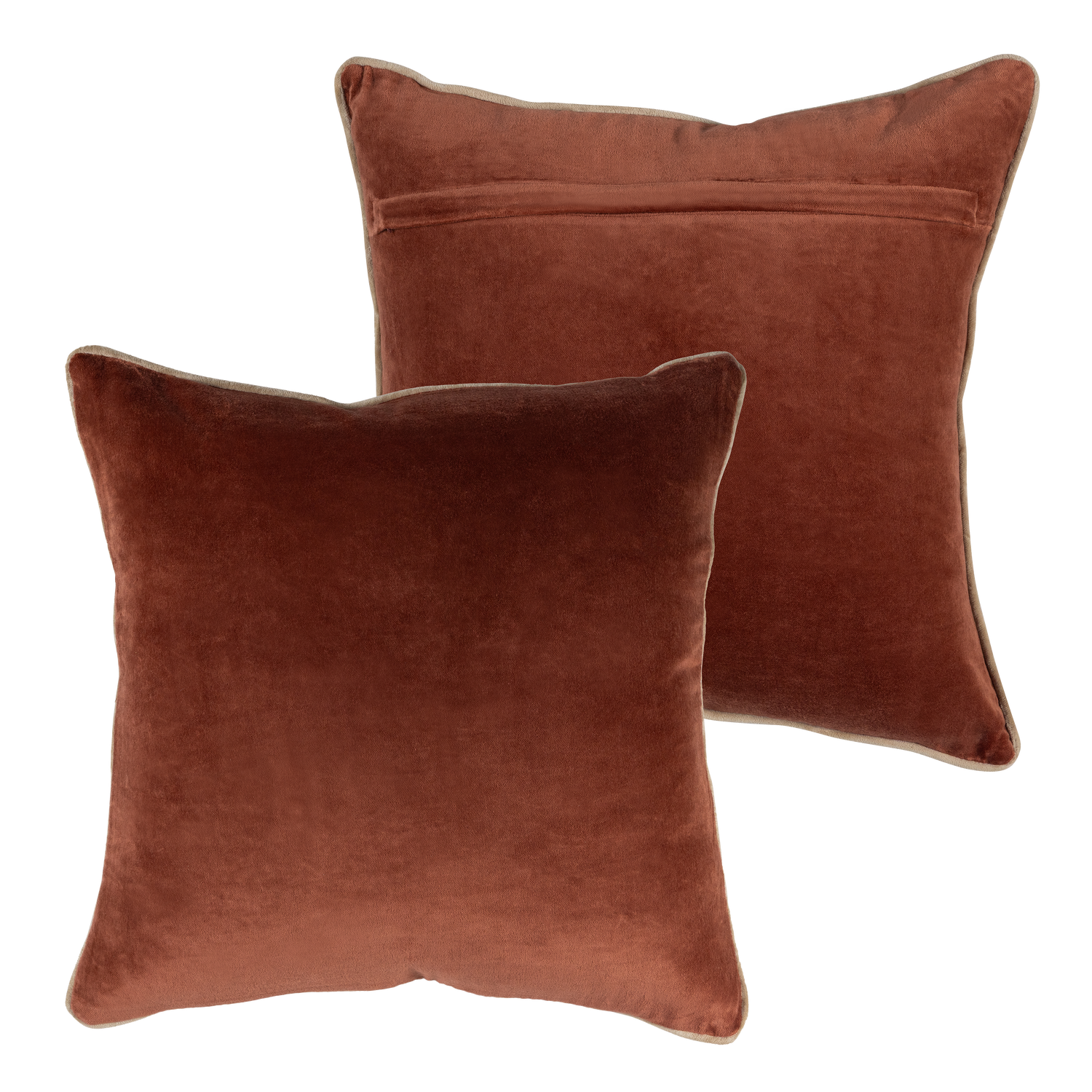 Woood Zena Kussens Roze & Roestbruin - Set van 4