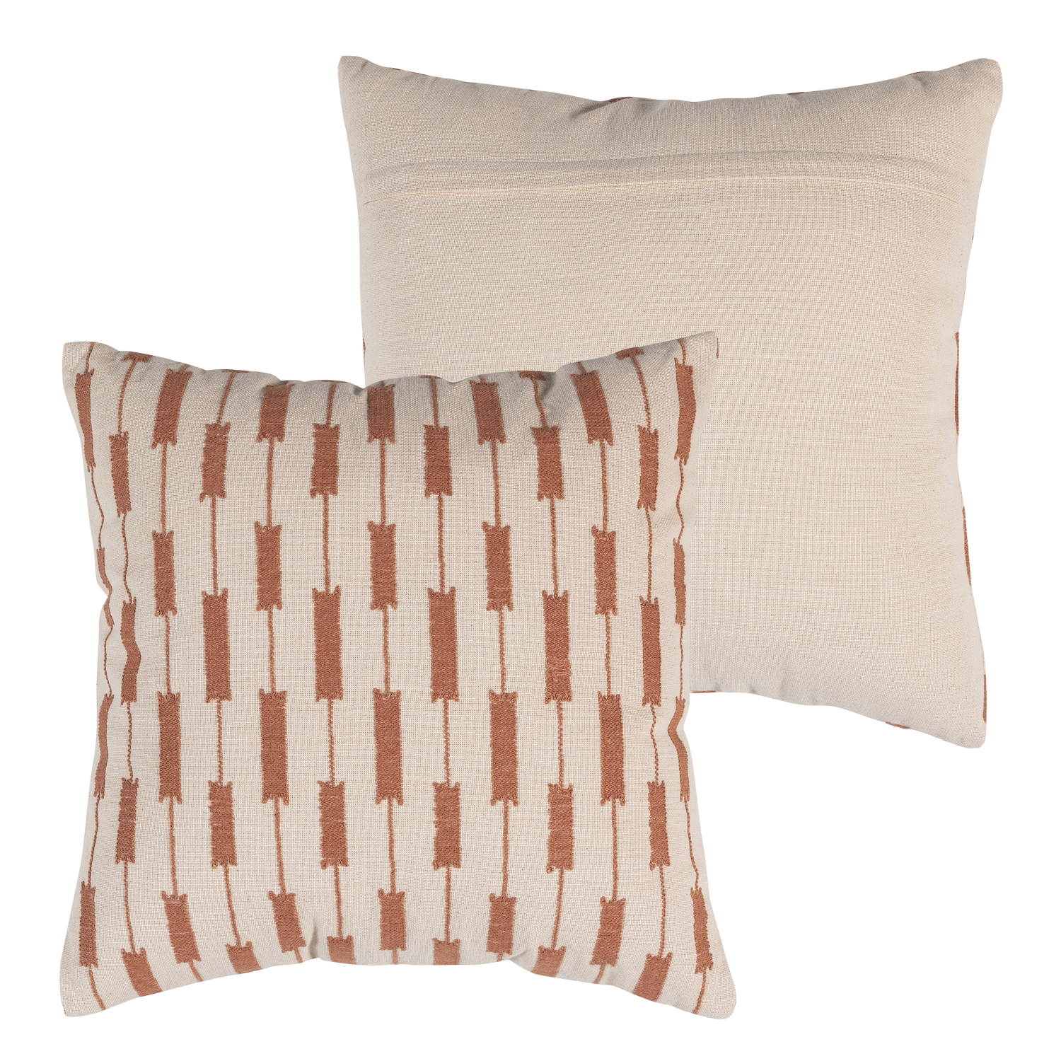 Woood Zena Kussens Roze & Roestbruin - Set van 4