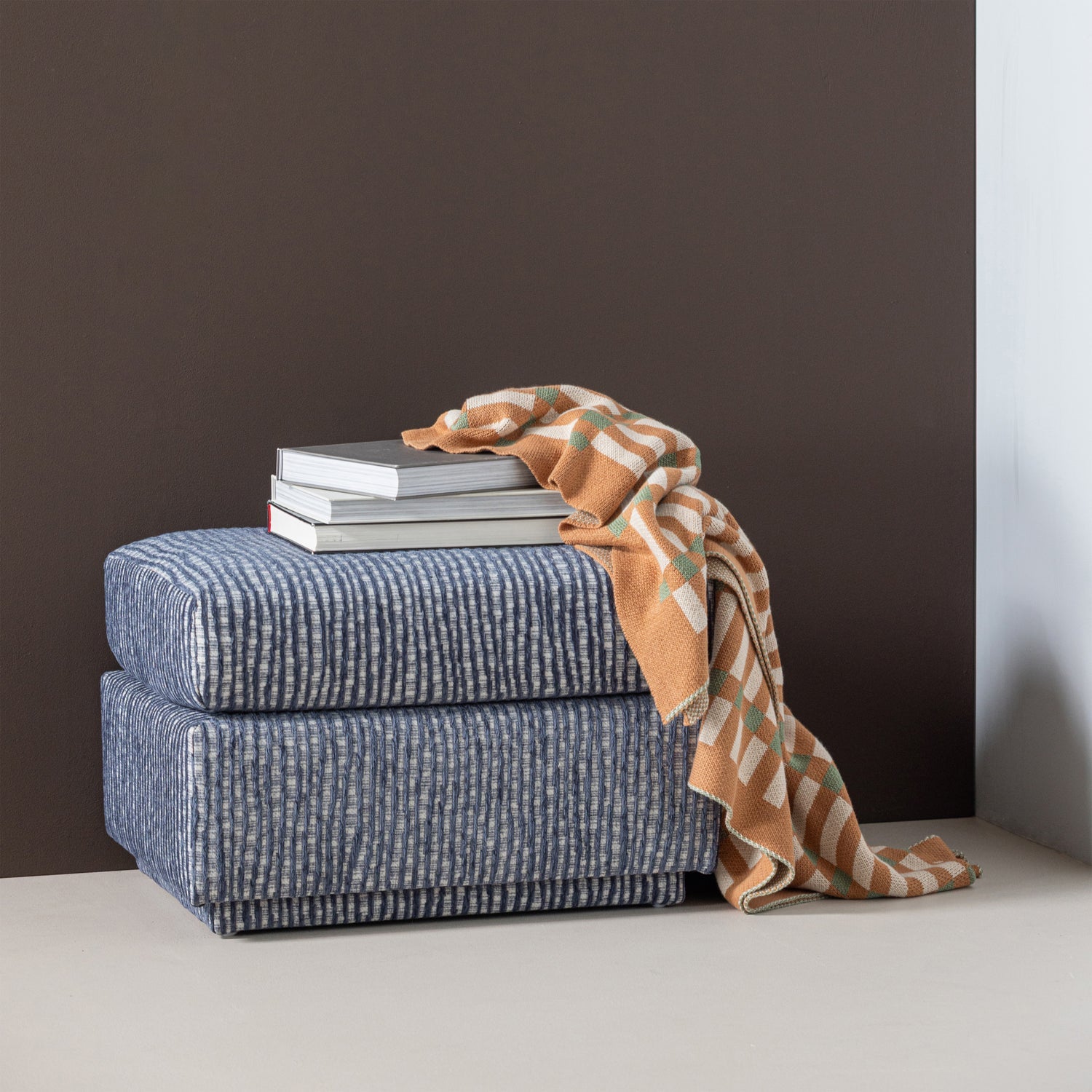 Woood Vola Plaid 130x170cm groen/oranje