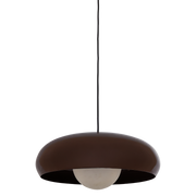 Woood Tivo Hanglamp rond metaal hoogglans bruin