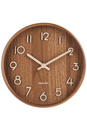 Karlsson | Wandklok Pure donkerbruin 22cm
